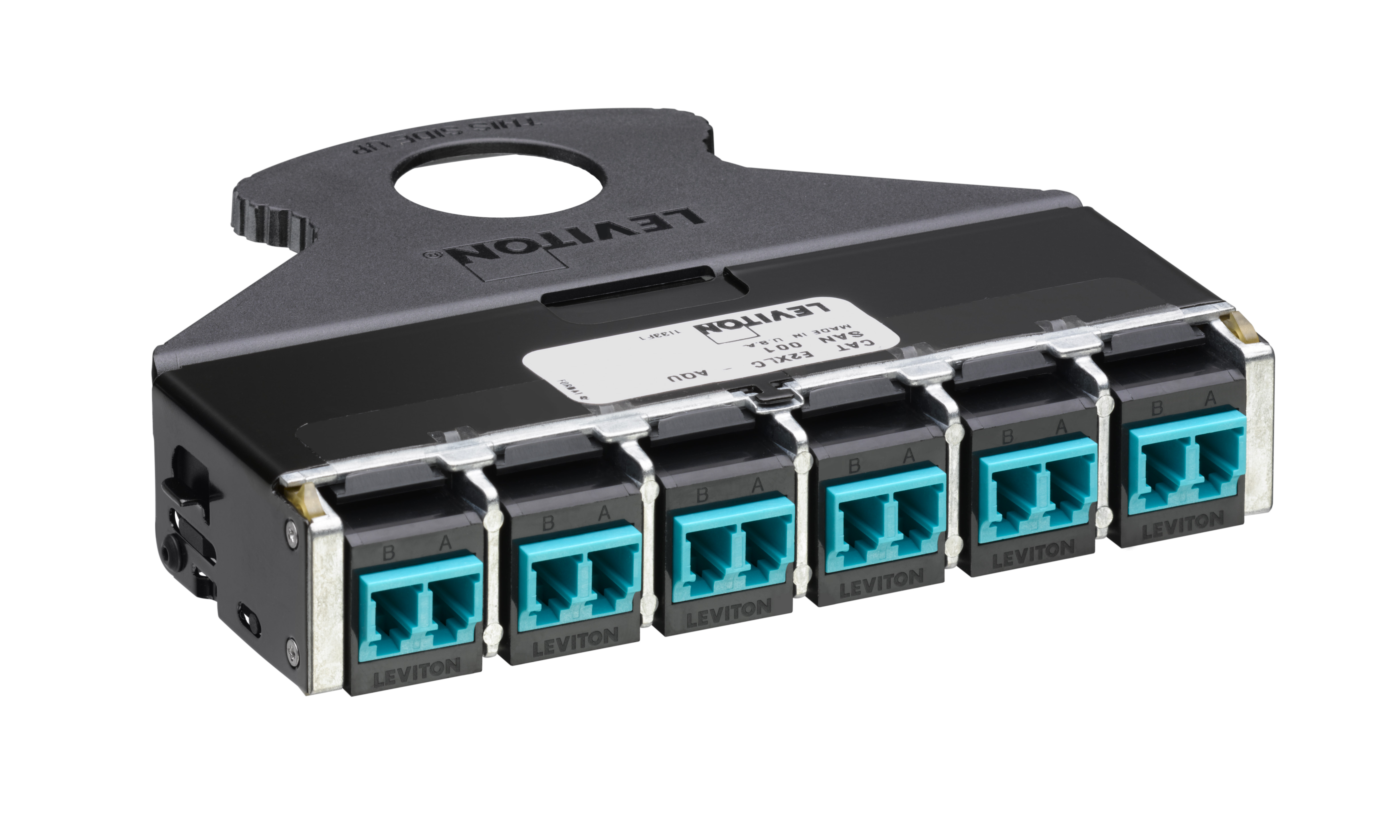 e2XHD 12-fiber QuickPort LC Cassette. OM3/OM4 - Aqua