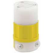 30 Amp, 125/250 Volt, NEMA L14-30R, 3P, 4W, Locking Connector, Industrial Grade, Grounding - Yellow-White