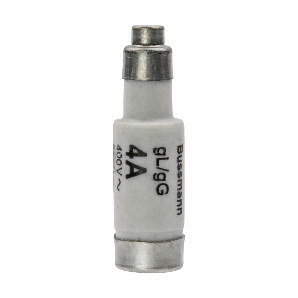 Eaton Bussmann series low voltage D0 fuse, 400V, 4A, 100 kAIC, Non Indicating, fuse, Class C gL/gG, Holder, Brown, Ceramic body