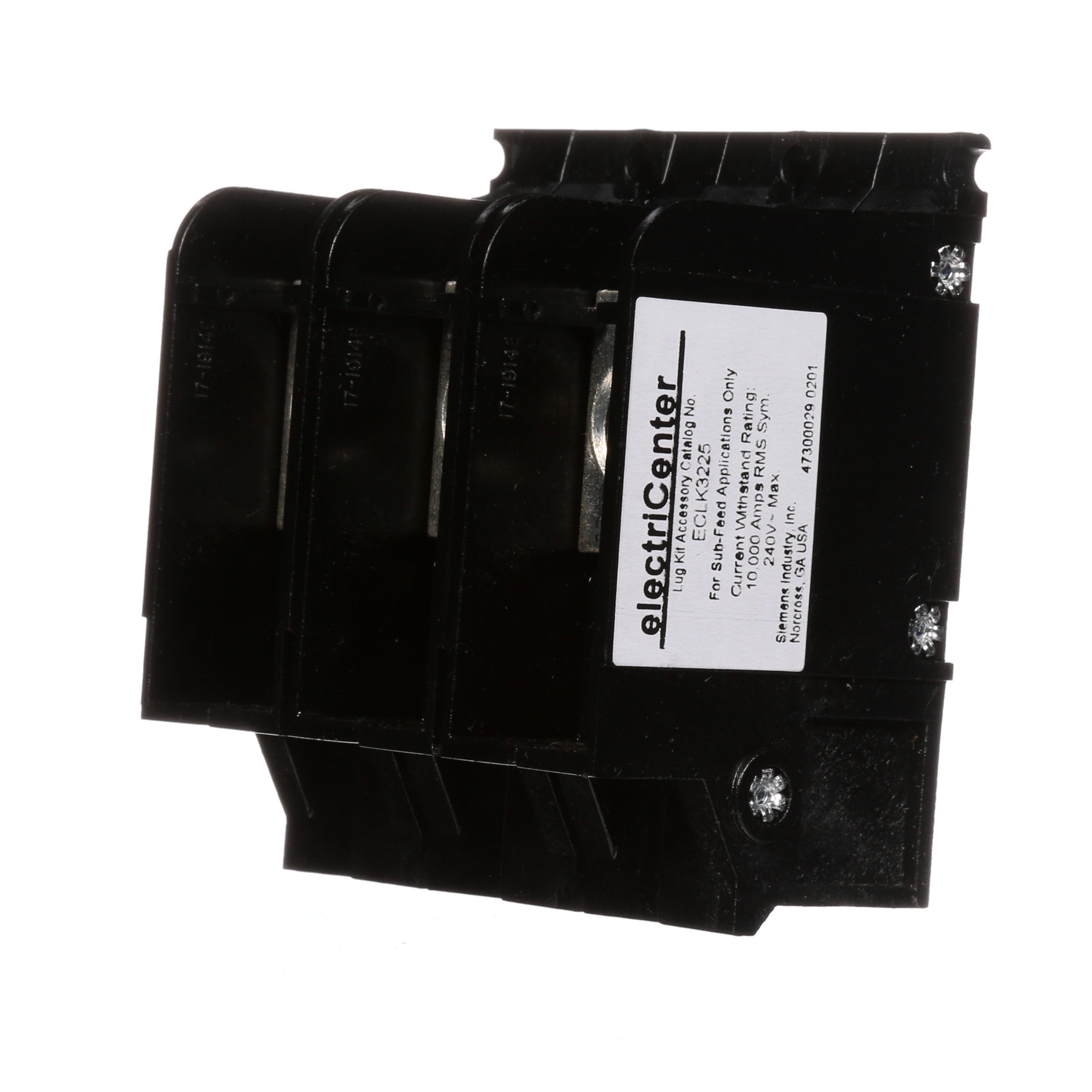Siemens Low Voltage Residential Specialty Load Centers Lug Kits. 3 Pole sub feed lugs-uses 6 spaces.