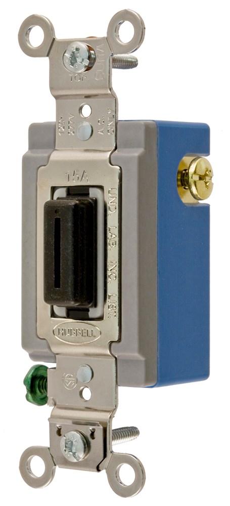 Switches and Lighting Controls, Locking Industrial Grade, Toggle Switches, General Purpose AC, Momentary Single Pole-Double Throw Center Off, 15A 120/277V AC, Back and Side Wired,