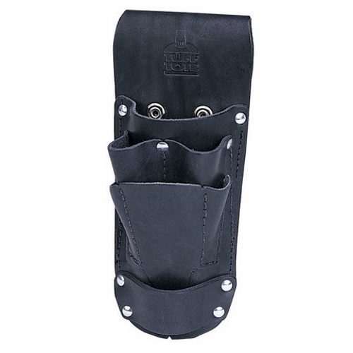 Hip Holster Tool Pouch, Black, Number Of Pockets: 6, Bag Type: Tool Pouch, Heavy-Duty Leather
