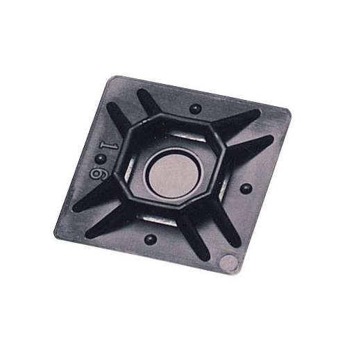 IDEAL, Mounting Pad, Mount Size: 0.990 IN Width X 0.200 IN Height, Material: Nylon, Color: UV Black, Slot Height: 060 IN, Slot Width: 0.200 IN, Screw Diameter: #6