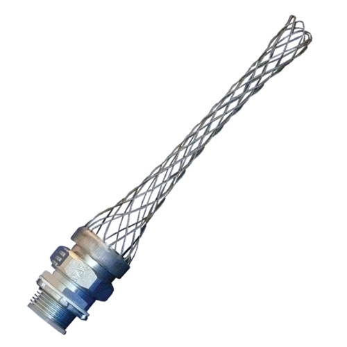 Appleton STB Series Straight Liquidtight Connector With Wire Mesh Strain Relief, Size: 1 IN, Material: Steel, Finish: Zinc Electroplate, Insulation: Insulated Throat, Dimensions: 1.63 IN Length X 1.81 IN Height, Thread Length: 3/4 IN, Outside Diamete...