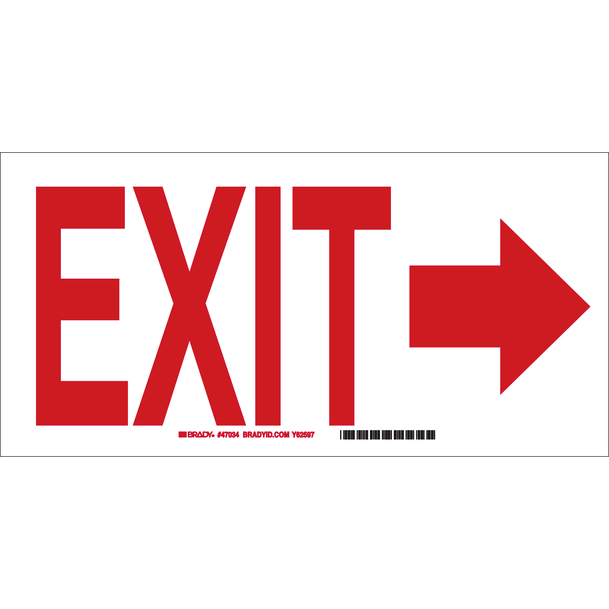 Brady 84630 Directional And Exit Sign Gordon Electric Supply Inc