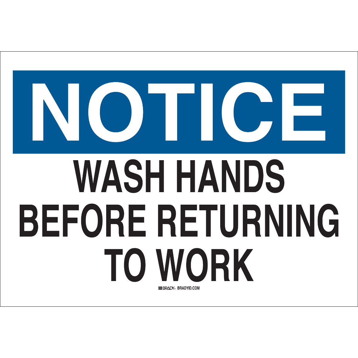 BRADY 42727 PERSONAL HYGIENE SIGN | Gordon Electric Supply, Inc.