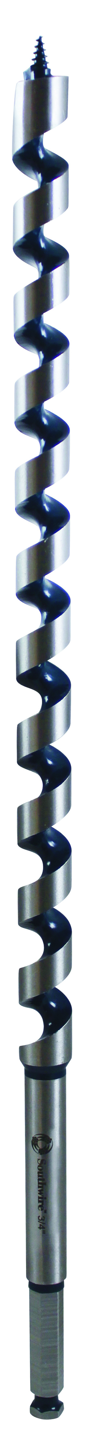 The SAB3/4X18 is a heavy duty ship auger bit, featuring a self-feeding screw tip, drills clean holes through nails, wood, vinyl, plastics, and heavy timber.