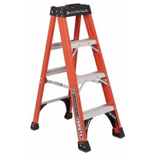 Louisville Ladder FS1404HD 4 Foot 375 lb Duty Rating Fiberglass Step ...