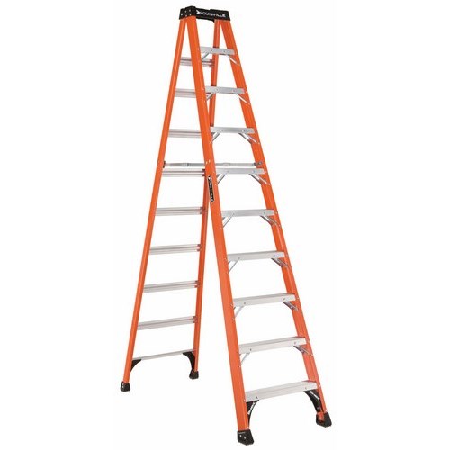 Louisville Ladder FS1410HD 10 Foot 375 lb Duty Rating Fiberglass Step ...