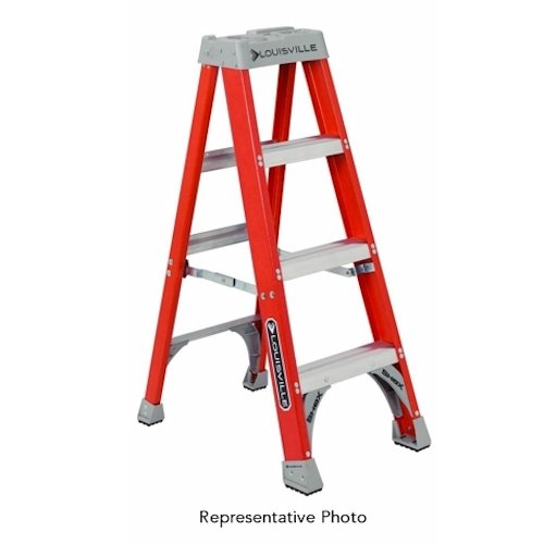 Louisville Ladder FS1503 3ft Fiberglass Step Ladder, 300lb Load ...