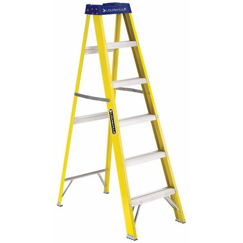 Louisville Ladder FS2006 6 Foot 250 lb Duty Rating Fiberglass Step ...