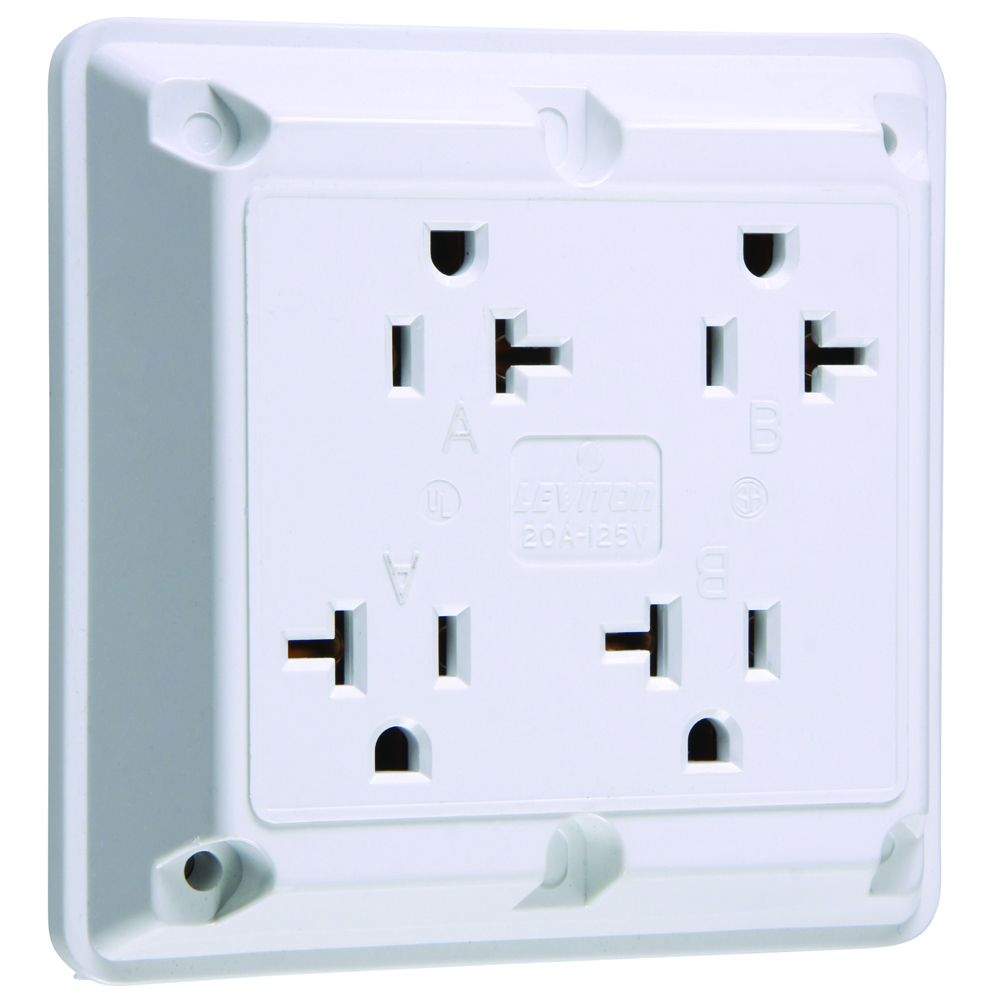 P&S 420-W : QUAD RECEPTACLE 20A 125V W | Gordon Electric Supply, Inc.