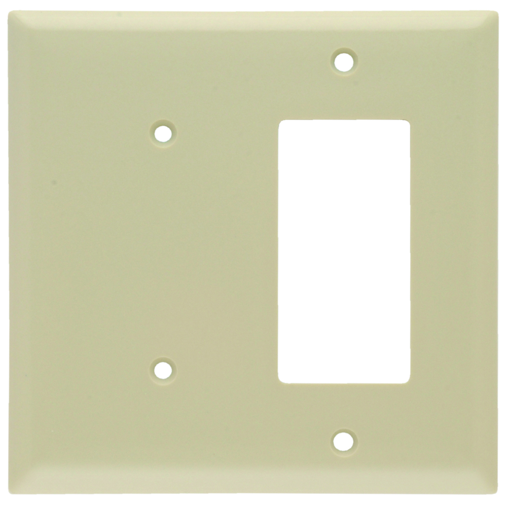 jumbo 2-gang blank wall plate