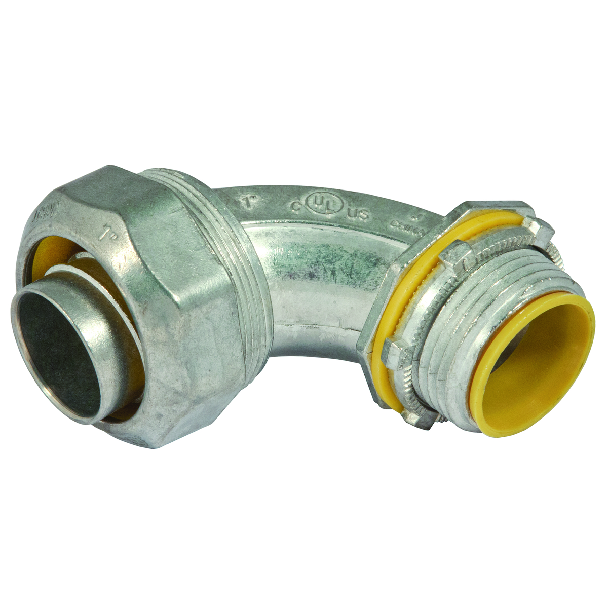 90° Insulated Connectors Die Cast Zinc, 1/2 In. Trade Size