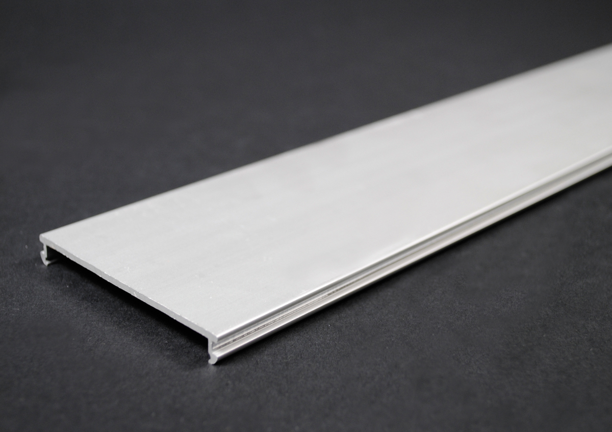 6063-T5 extruded aluminum, satin anodized finish. Nominal wall thickness .060