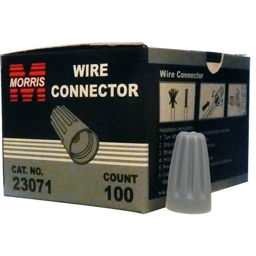 Screw-On Wire Connectors P1 Gray Boxed 100 Pack - Color-Coded Screw On Wire Connectors for quick connections anytime.Screw-On Wire Connectors P1 Gray Boxed 100 Pack features include:  Fixed Precise Conical Wire Spring No Pre-Twisting of Conductors is...