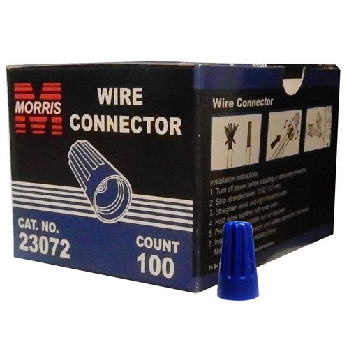 Screw-On Wire Connectors P2 Blue Boxed 100 Pack - Color-Coded Screw On Wire Connectors for quick connections anytime.Screw-On Wire Connectors P2 Blue Boxed 100 Pack features include:  Fixed Precise Conical Wire Spring No Pre-Twisting of Conductors is...