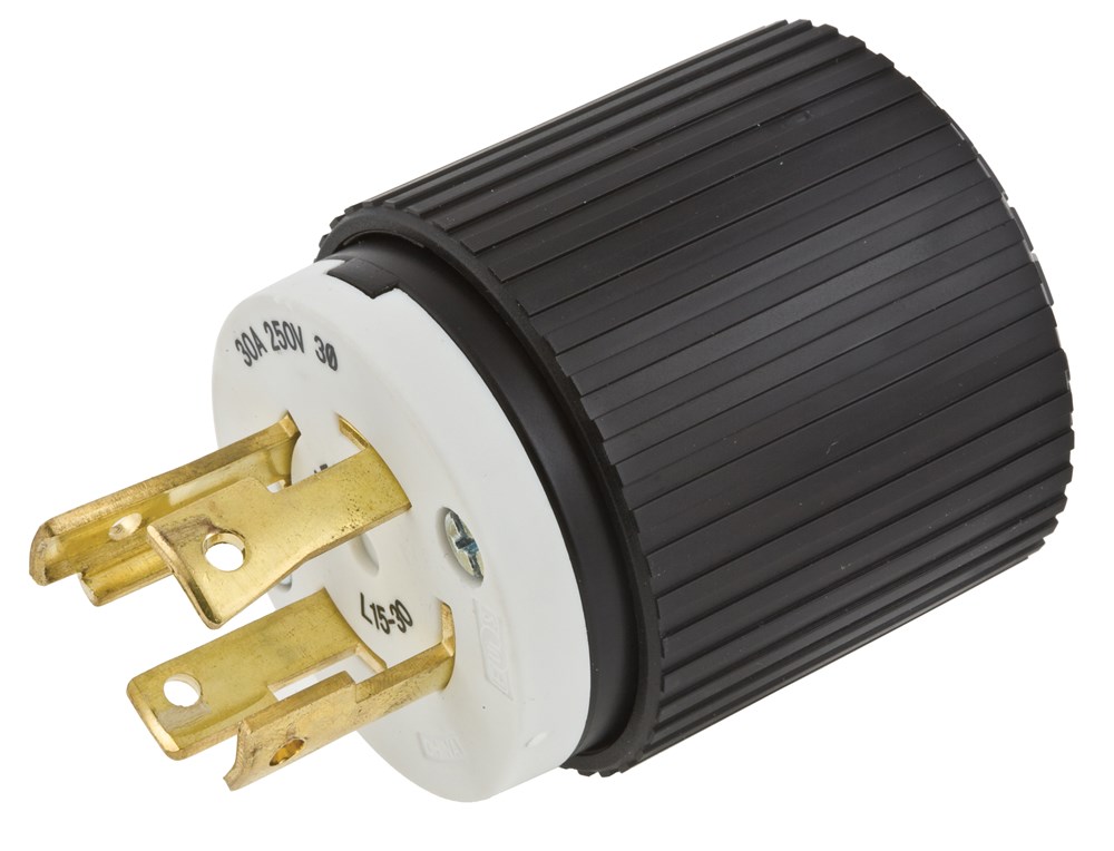 Hubbell L1530P Hubbell-Pro 30amp 3-Phase 250v Black Nylon Locking