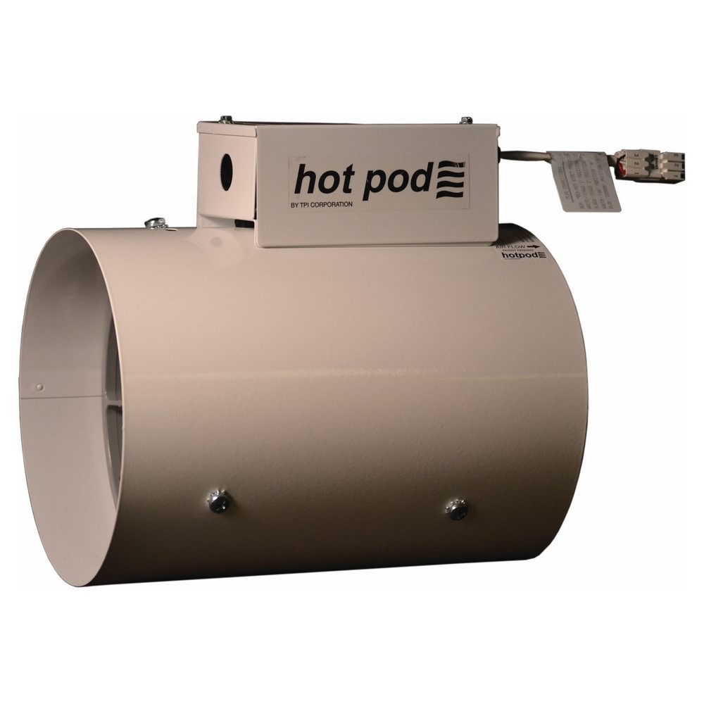 Supplemental Duct Mounted Heating System, Hotpod, 720/1440 WTT, 120 V, 1 PH, Minimum Air Flow- 210 CFM, Dimensions- 11 Length X 10-1/2 Width X 8 Height IN, 12.6 AMP