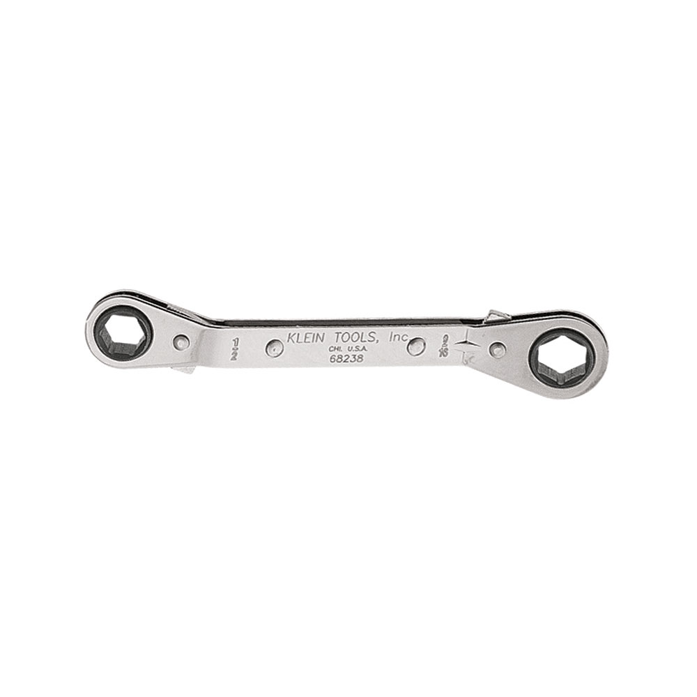 Reversible Ratcheting Box Wrench, 1/2 x 9/16-Inch, Reversible Ratcheting Box Wrench with a different size at each end