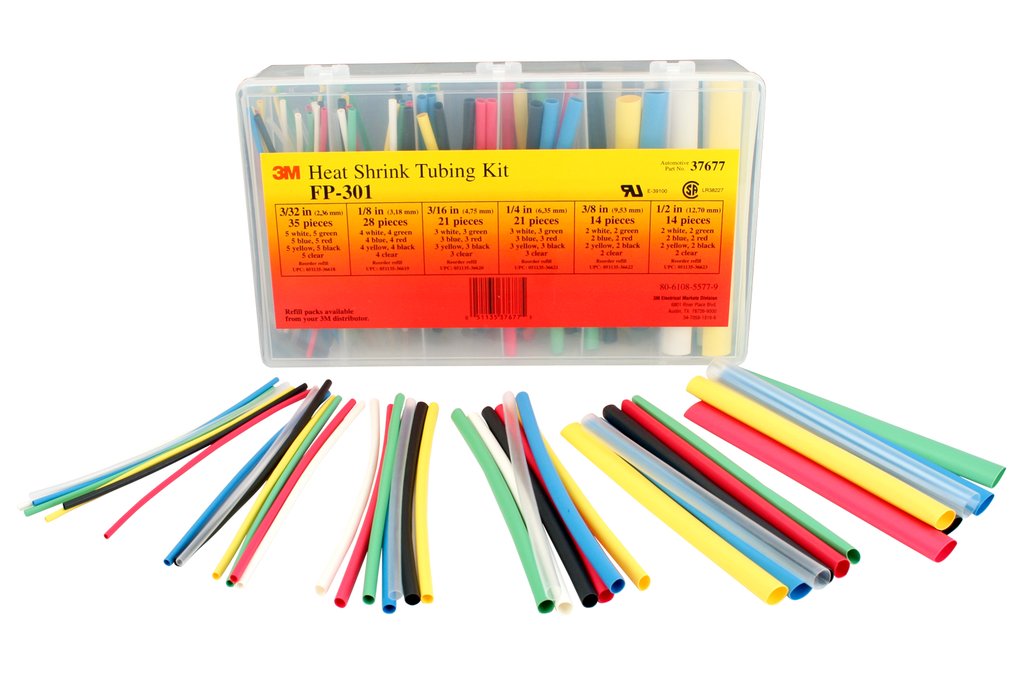 3m Fp301 3 32 To 1 2 Assrted 5 Heat Shrink Tubing Kit Gordon Electric Supply Inc