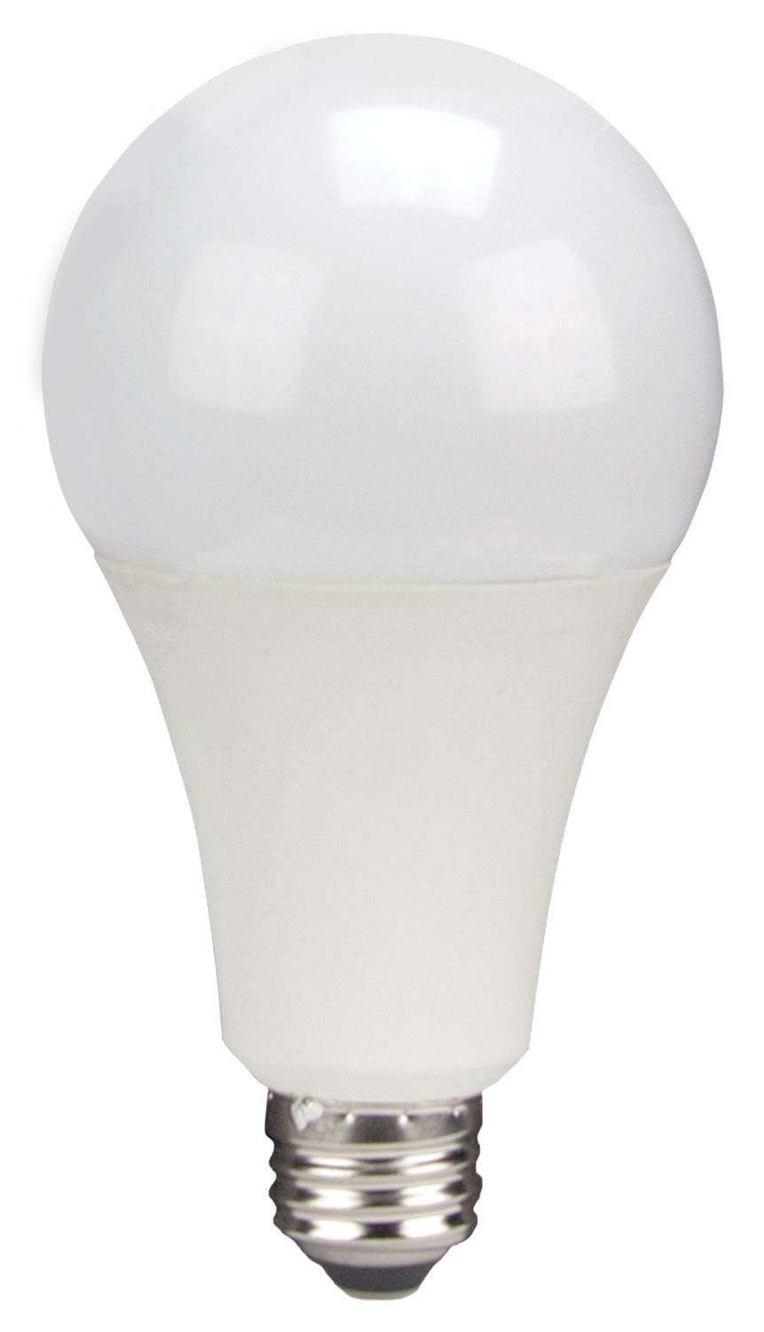 LED 120-277V Lamp A23, 18W, 125W Equivalent, 4000K, 2100LU, E26 Base, Non Dimmable, 25,000 Hours, Suitable for Damp Locations, Omni-Directional, Frost