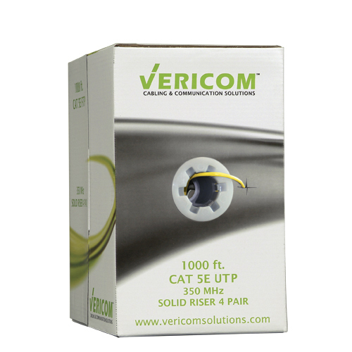 Generic Bulk 1000 Ft. CAT5e U/UTP Solid CMR YEL